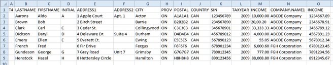 Import from Excel